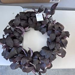 26" Black Plum Leaf Fall Wreath - Hearth & Hand™ with Magnolia