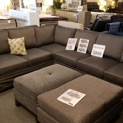 Brand New Grey Linen Sectional