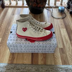 CDG Converse Red Sole Size 10 M