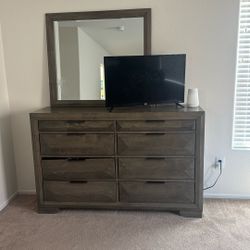 Dresser, Night Stand & Mirror