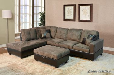 Sectional and ottoman