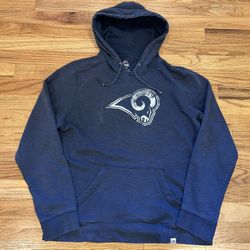 Los Angeles Rams Majestic  Hoodie Adult M Dark Blue Hoodie 