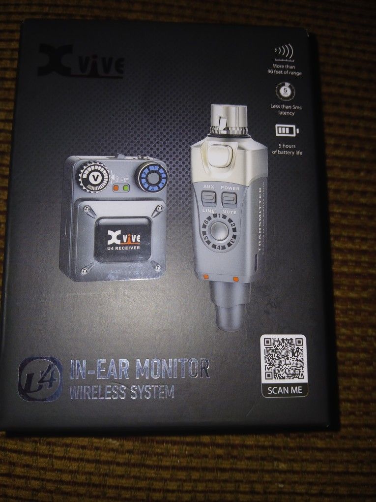 Xvive Audio U4 Wireless In Ear Monitor System with One Receiver NEW