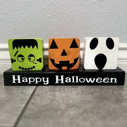 Handcrafted Halloween Decor Blocks