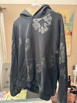 Denim Tears Used Monochrome Black Hoodie Size XXL