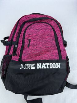 Victoria’s Secret Pink Collection Backpack Book bag Pink Nation  LE NWT