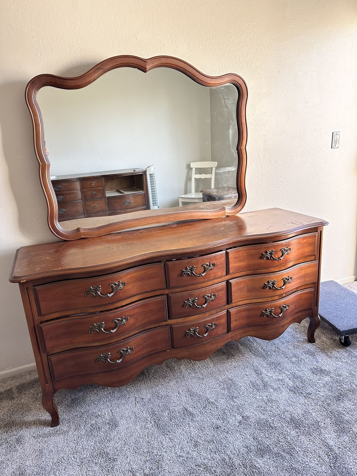 Drexel Dresser With Mirror And Nightstands