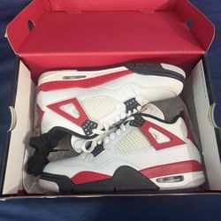 Jordan 4  White/Red cement Size 9 New 