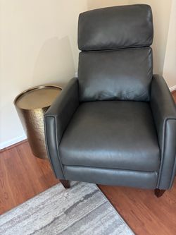 Gray Leather Recliner Chair