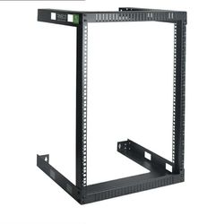 New RIVECO 15U Cabinet 19" Wall Mount Shelf Network Rack – 17.7" Deep 2 Post Open Frame Easy Assembly Firm Constructed for Internet/Server/AV/Home Equ