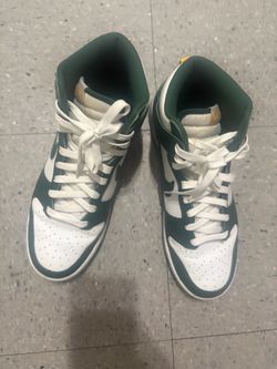 Nike Dunk High White Green Sneakers