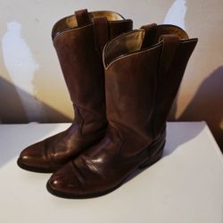 Men’s Leather Cowboy Boots – Size 11 EW – Made in USA 