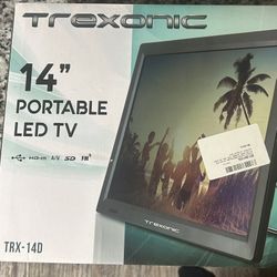 Trexonic 14-Inch Portable Rechargeable LED TV 