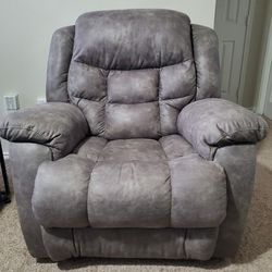 Ultra Plush Power Recliner  - Slate Gray