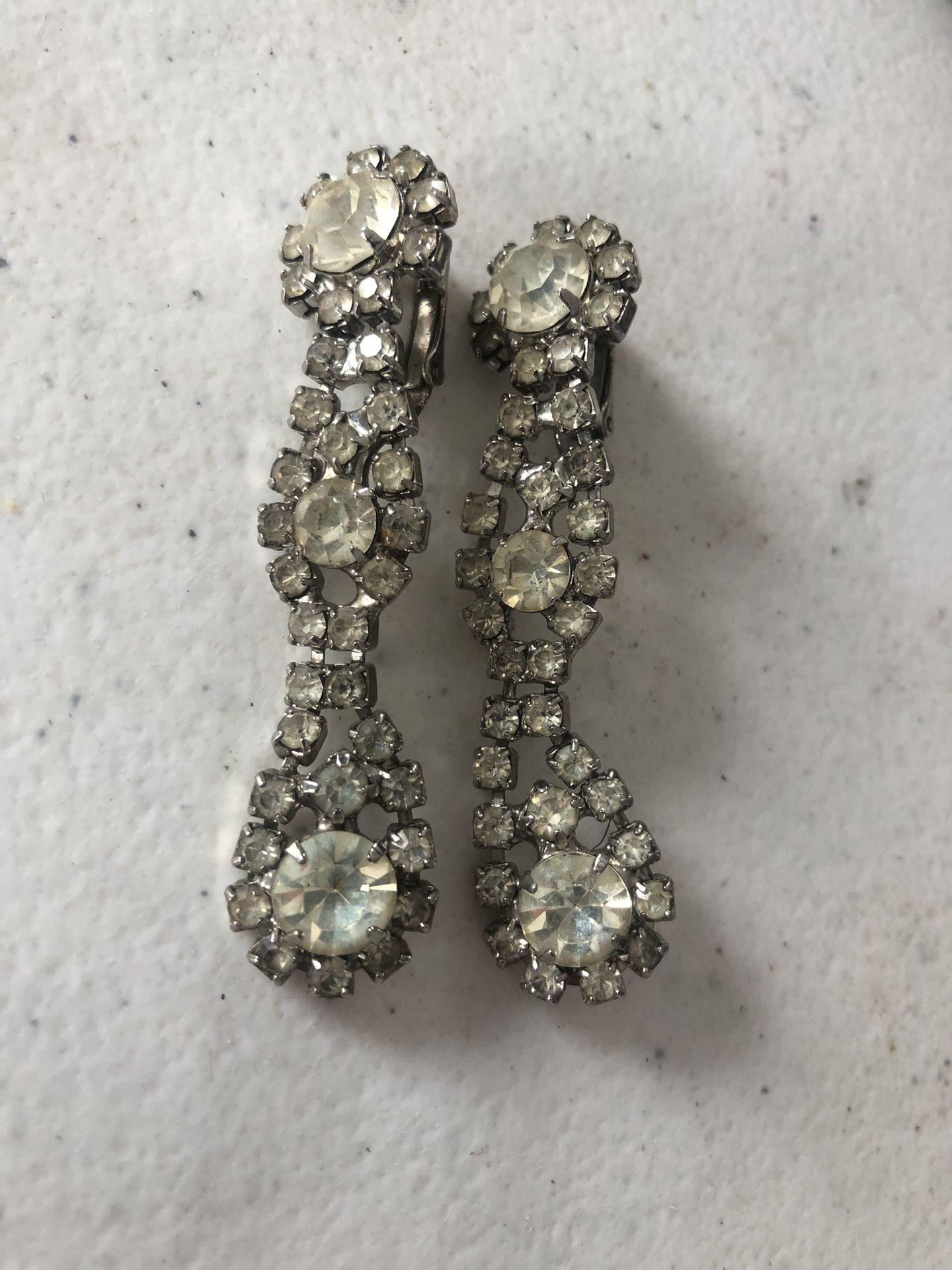 Rhinestone Brooch Earrings And Necklace 