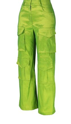 Slime Green High Waist Cargo Pant