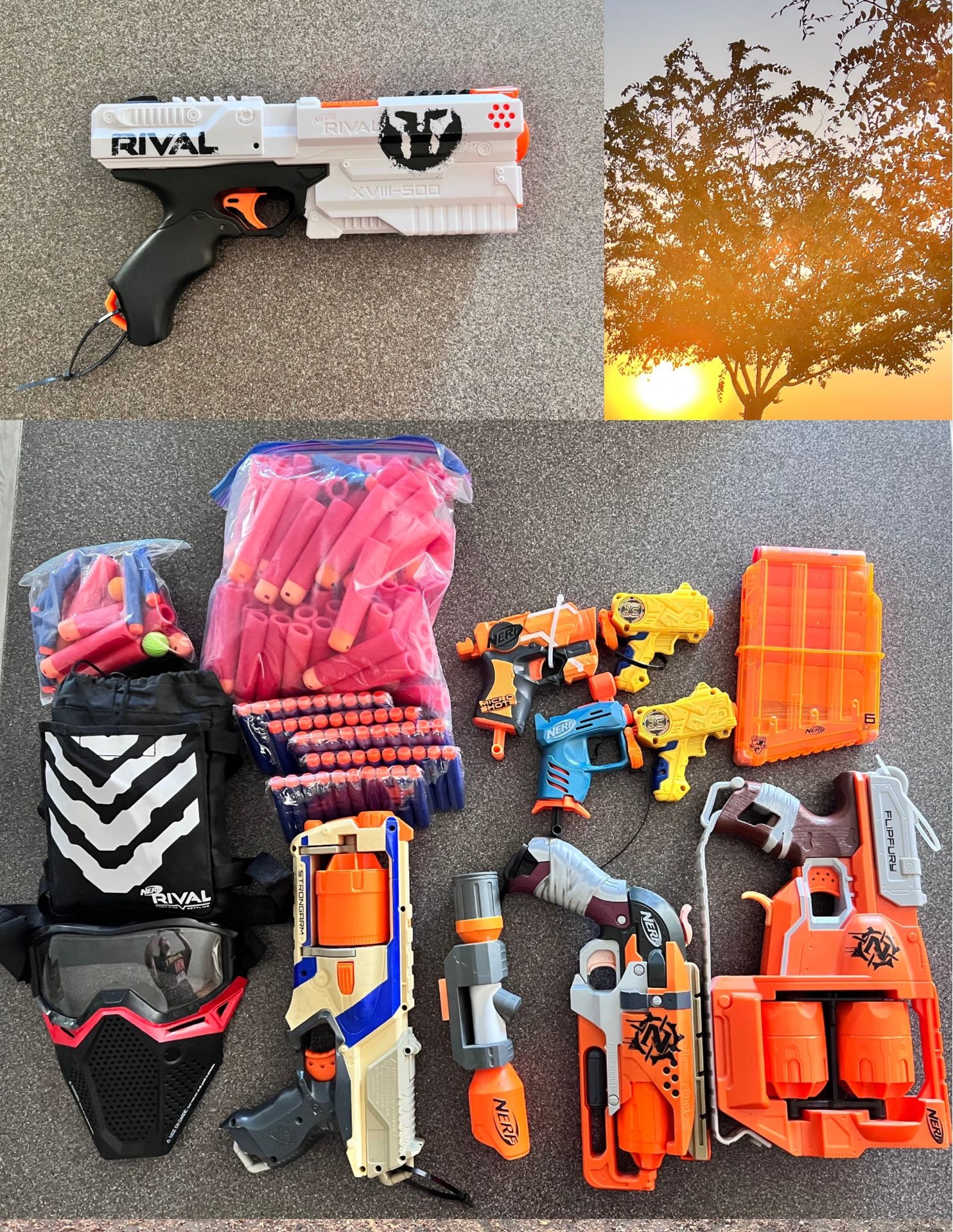 Huge Nerf Gun Lot – Blasters, Rival Mask, Ammo & Accessories