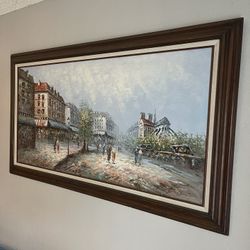 Big Picture City Paris Canvas Framed 55x30