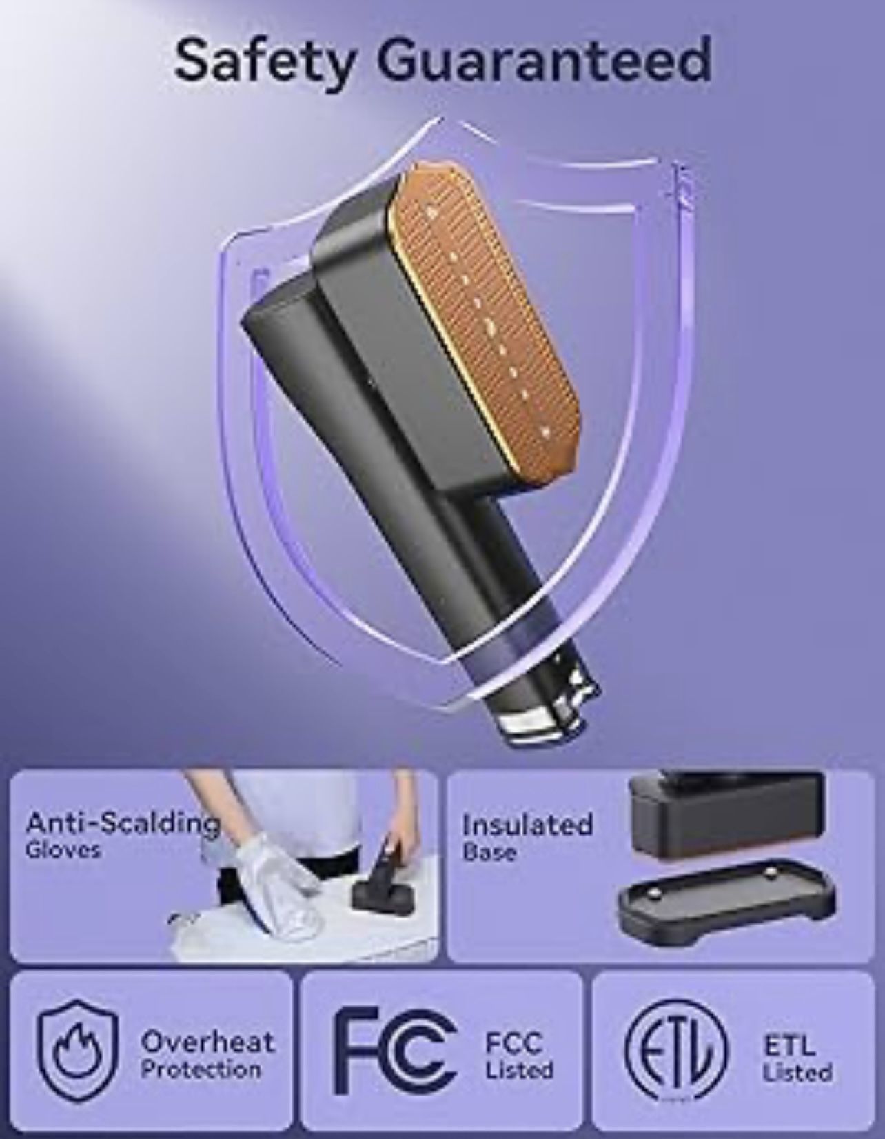 Sundu 2-in-1 Handheld Garment Steamer and Iron, 15-Second Fast Heat-up, 100ml Water Tank, Ironing Gloves, 20-Minute Continuous Steam, Wrinkle Remover