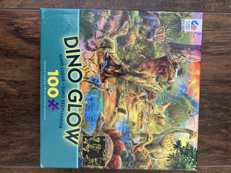Glow in the dark Puzzle 100 pieces Dinosaur Glow