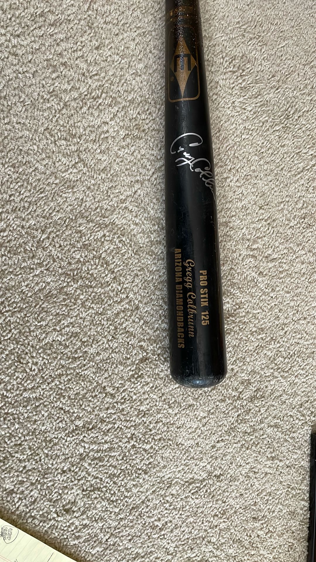 Baseball Bat Signed- Diamondbacks Gregg Colbrunn