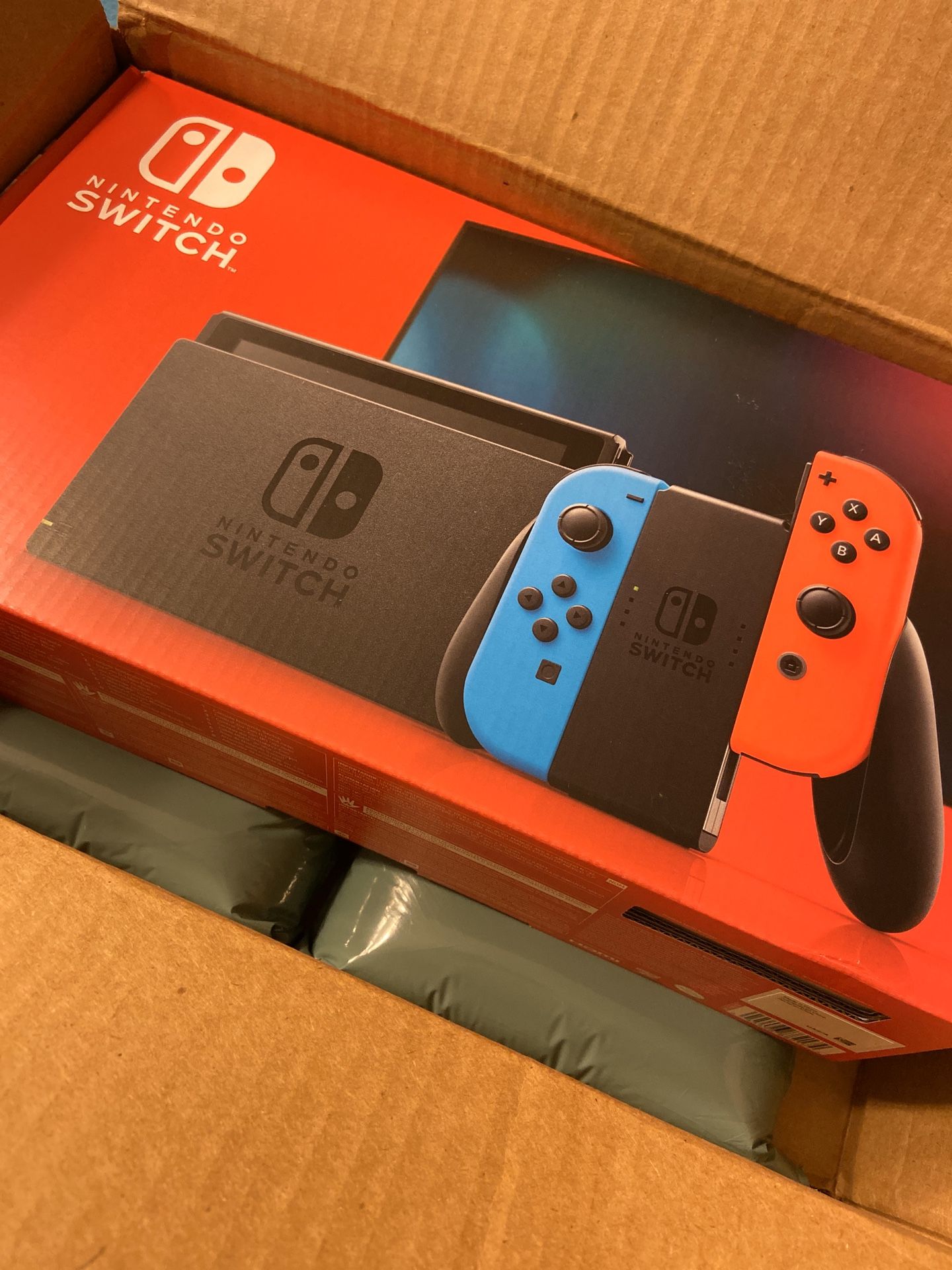 Nintendo Switch V2 Brand New w/ Neon Red & Blue Joy-cons