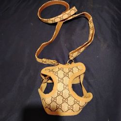 Small Gucci Dog Harness W/Lease