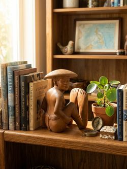 Hand-Carved Wooden Filipino bookend