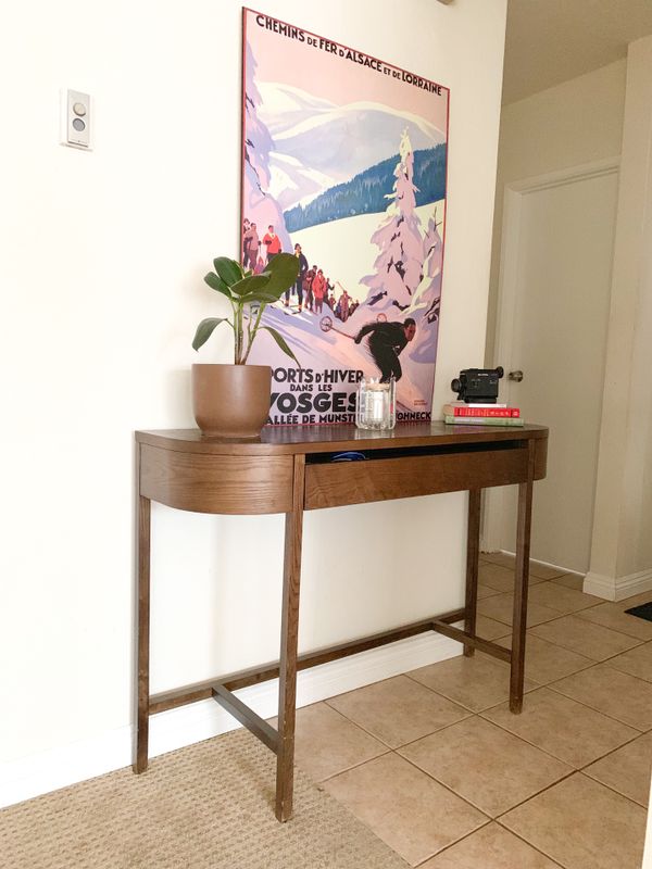 WEST ELM Storage Console Runner Entry Table Sideboard Smoke Finish MCM