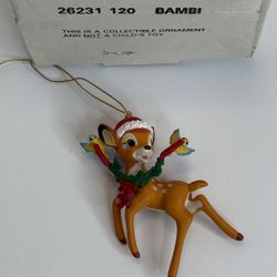 Disney Bambi Christmas Ornament with Box – Vintage Deer Holiday Decor 