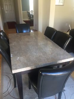 Table and 6 chairs