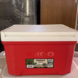Small Red Igloo Cooler - Holds 13 Cans 