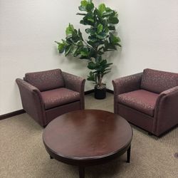 Reception Seating Set 4 Chairs & Table