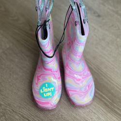 Western Chief Light Up Girls Rain Boots Size 9