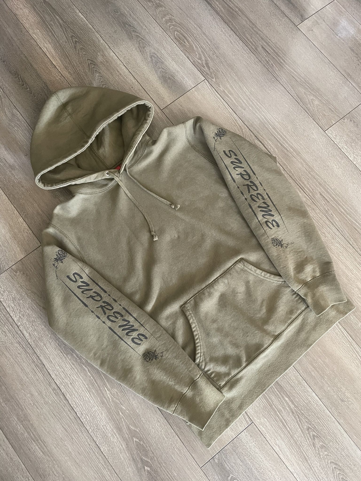 Supreme Olive Hoodie - Size Medium