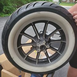 Front Wheel With Newer Tire From Harley From 96 Road King