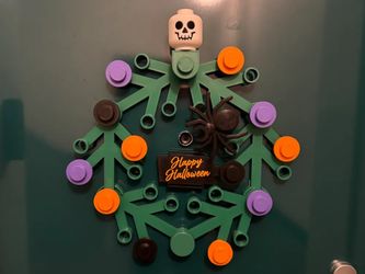 Lego Style Halloween Door Wreath