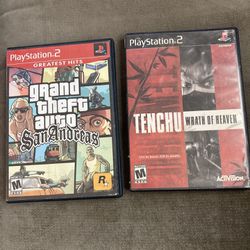 Tenchu Wrath & Grand Theft Auto PlayStation 2 Games Ps2