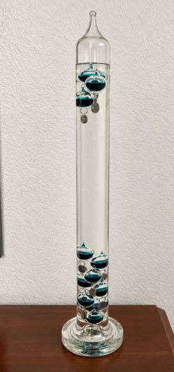 Hard to find beautiful Teal! Termometro Lento Glass Thermometer