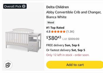 Delta Children Abby convertible crib