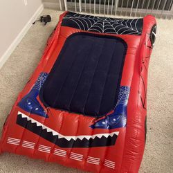 Brand New Kids Inflatable Air Mattress - Spider-Man / Race Car Style (With Electric Pump)