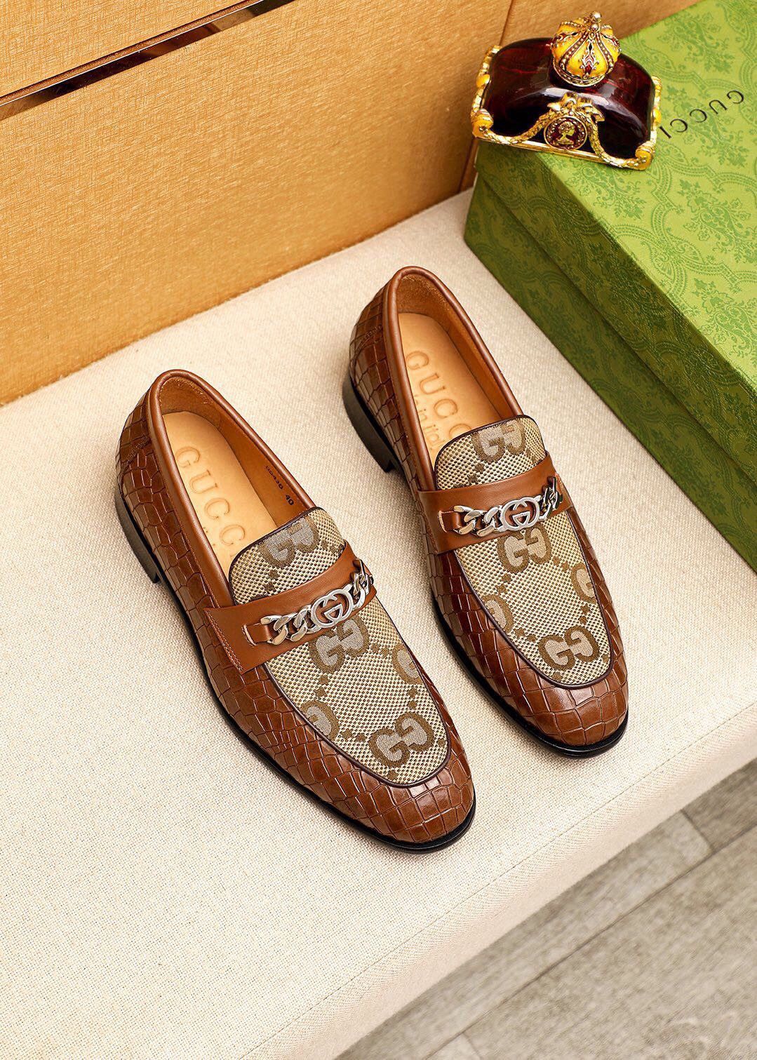 Gucci GG Men’s Leather Shoes With Box 2025 New 