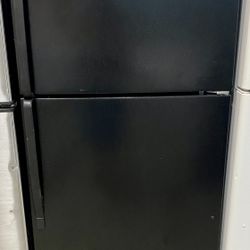 Black Whirlpool Refrigerator W/ Ice Maker 