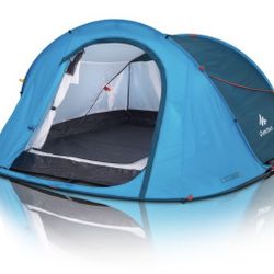 Decathlon Quechua 2 Second Pop Up Camping Tent Waterproof 3 Person Blue Brand New for Sale in Pompano Beach FL OfferUp