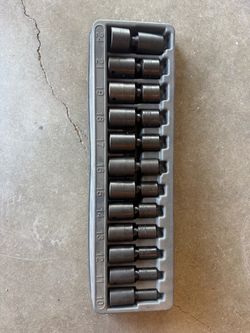 SNAP ON 312IPLM  12pc 1/2" Dr Metric Shallow Impact Swivel Socket Set NEW USA