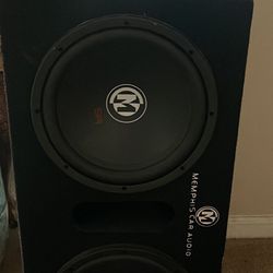 2/ 12” MEMPHIS CAR AUDIO subs with built in amp