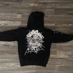 Sp5der Hoodie Og Web Hoodie Black And White
