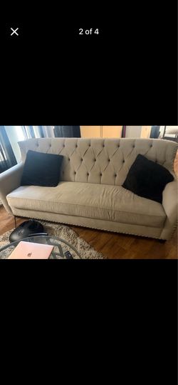 Grey and black sofa