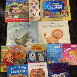 Toddler Book Lot of 12+ Books: CoComelon, Jelly Cat, Brown Bear