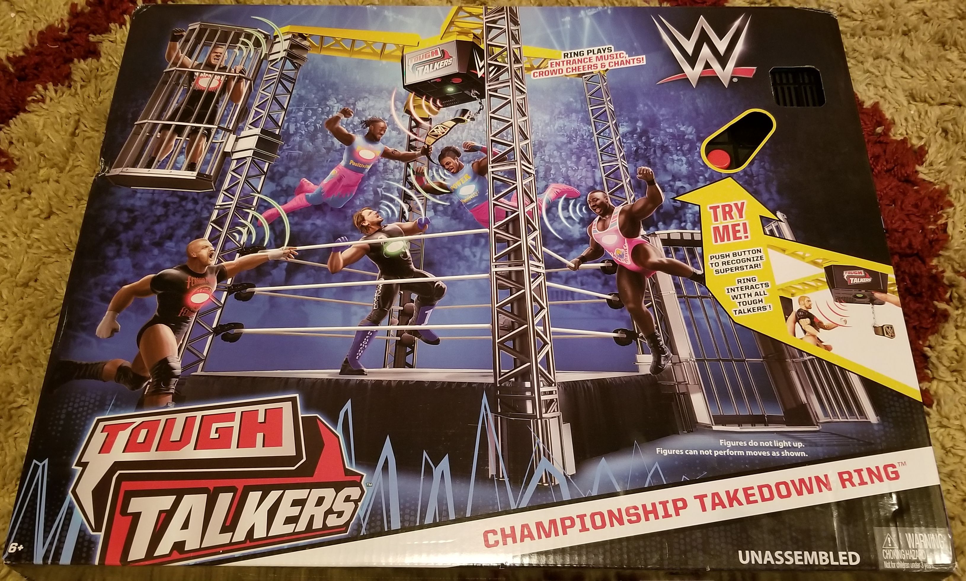 WWE Tough Talkers Championship Takedown Ring Playset